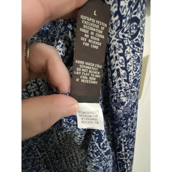 Kimono Swim Cover Up Large Blue Fringe Retail $59 NEW - Picture 7 of 7